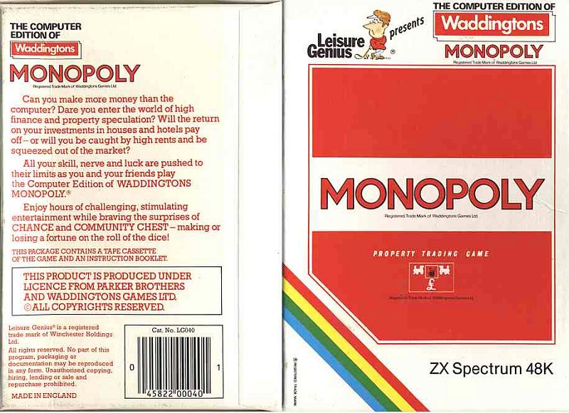 Screen from Monopoly