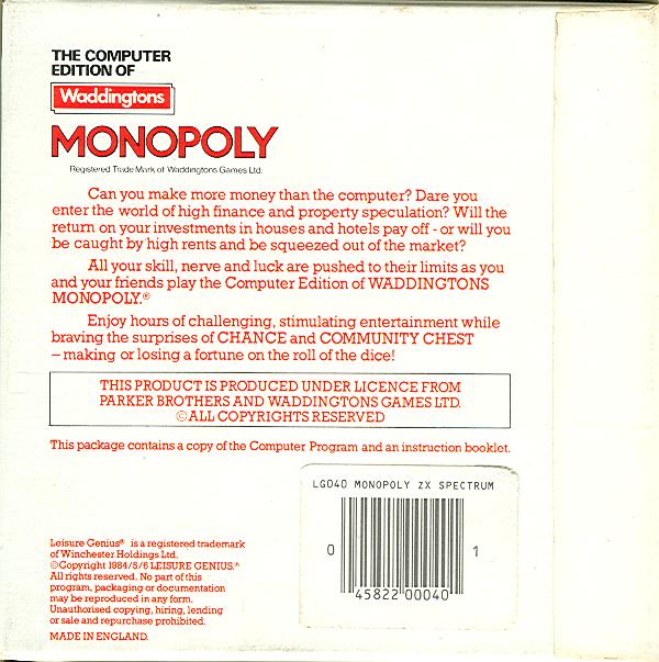 Screen from Monopoly