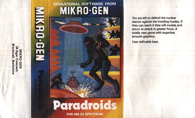 Screen from Paradroids