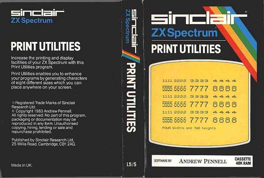 Screen from Print Utilities