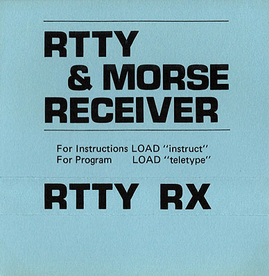 Screen from RTTY RX