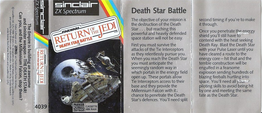 Screen from Return of the Jedi: Death Star Battle