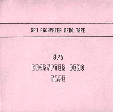 Screen from SP7 Encrypter Demo Tape