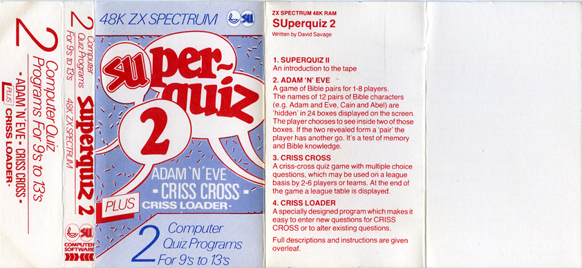 Screen from SUperquiz 2