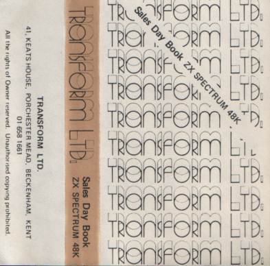 Screen from Sales Day Book