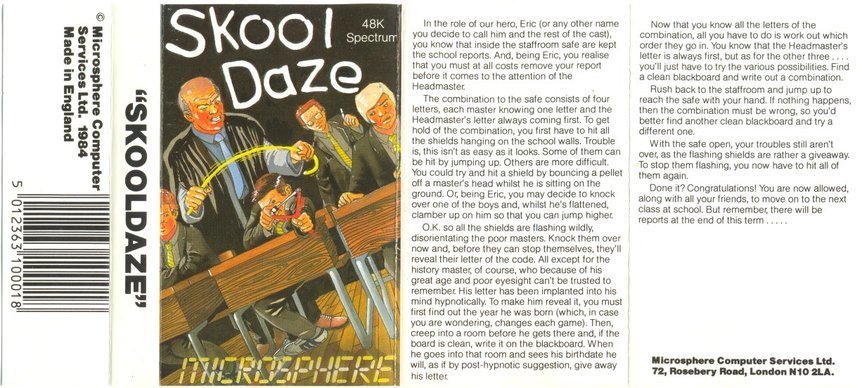 Screen from Skool Daze