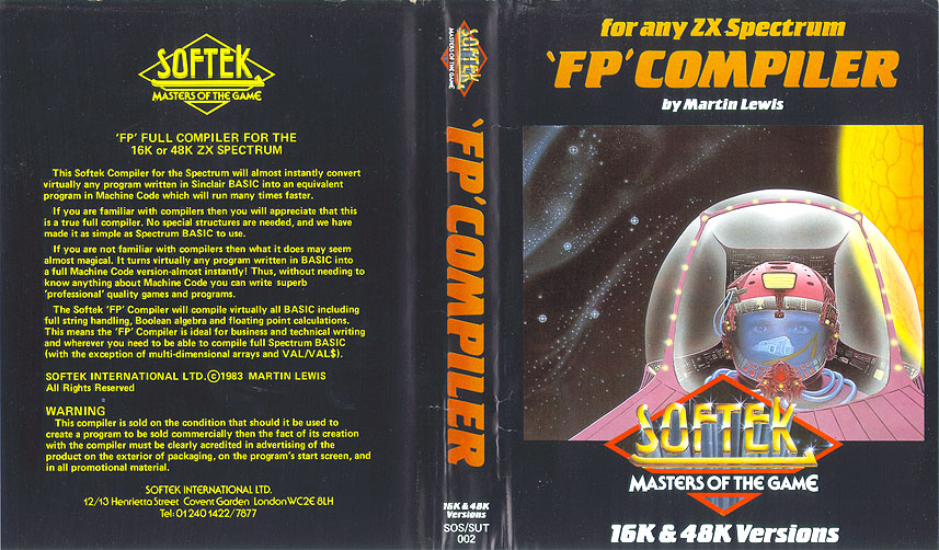 Screen from Softek 'FP' Full Compiler