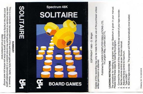 Screen from Solitaire