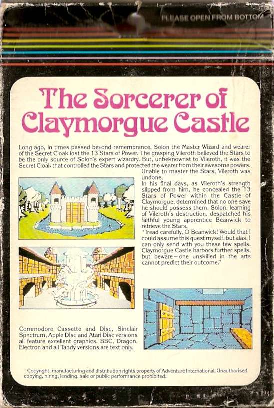 Screen from The Sorcerer of Claymorgue Castle
