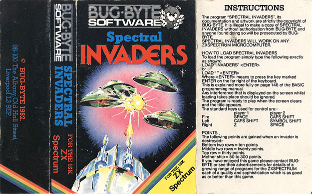 Screen from Spectral Invaders