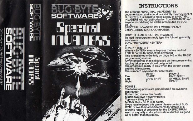 Screen from Spectral Invaders
