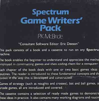 Screen from Spectrum Game Writers' Pack