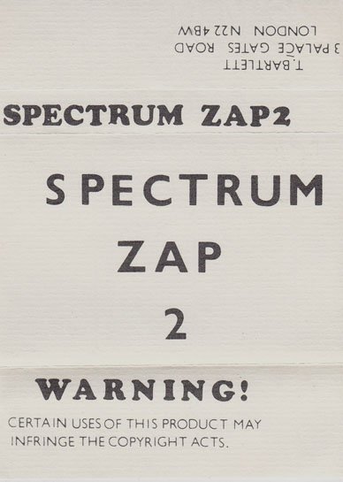Screen from Spectrum ZAP 2