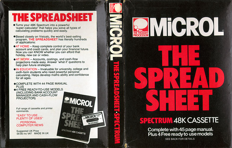 Screen from The Spreadsheet