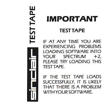 Screen from Test Tape