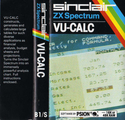 Screen from VU-Calc