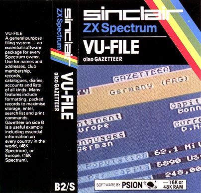 Screen from VU-File