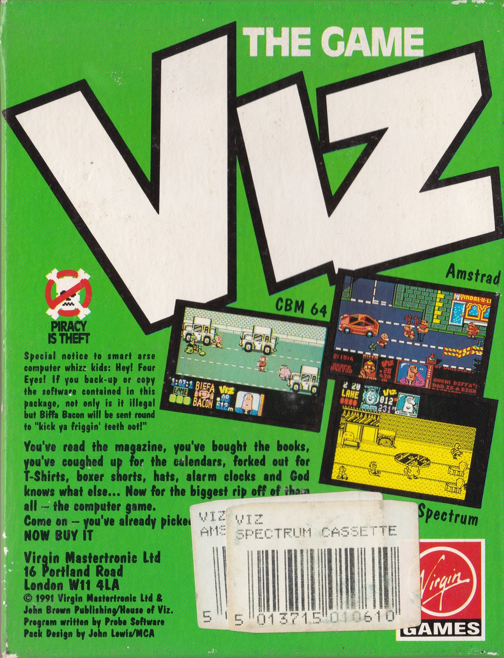Screen from Viz - The Computer Game