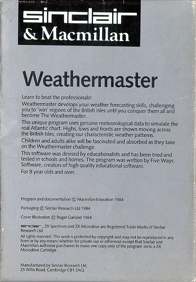 Screen from Weathermaster