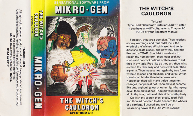 Screen from The Witch's Cauldron