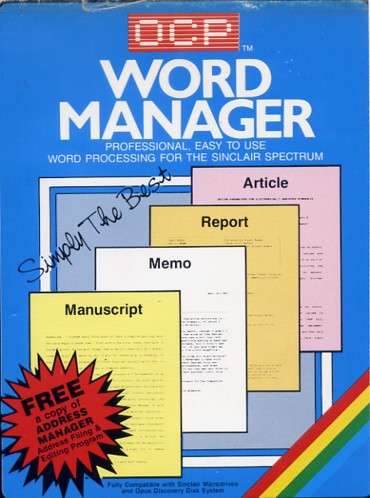 Screen from Word Manager