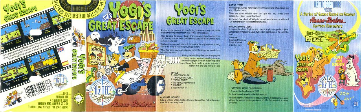 Screen from Yogi's Great Escape
