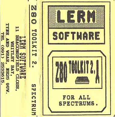 Screen from Z80 Toolkit 2