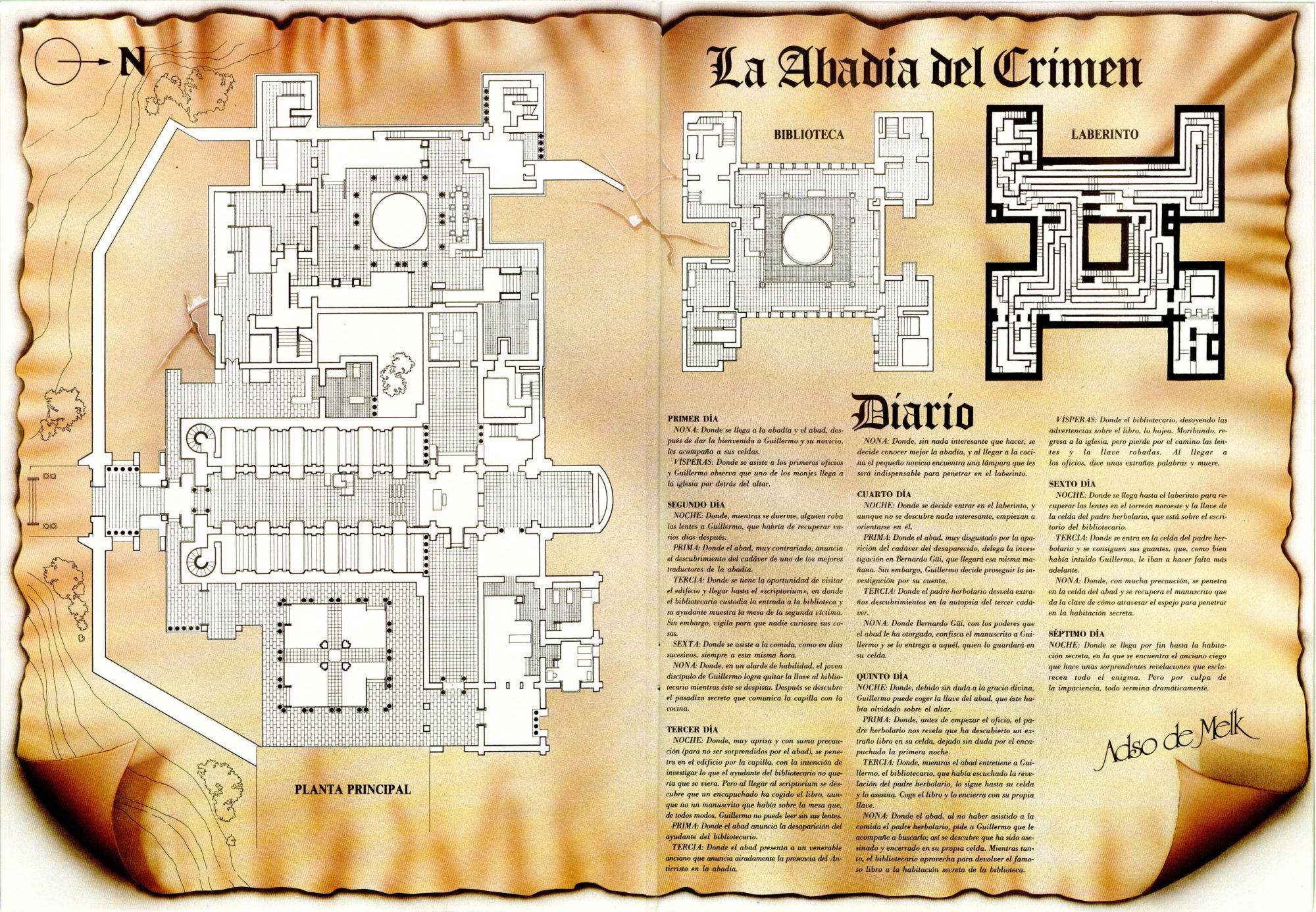 Screen from La Abadia del Crimen