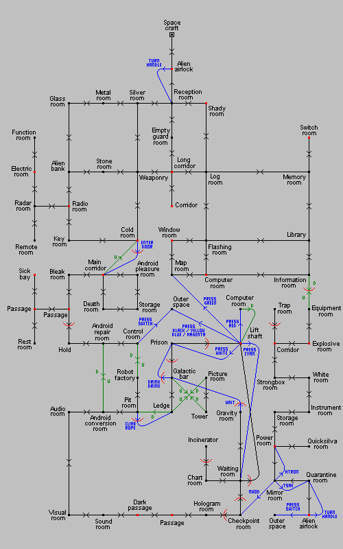 Screen from Adventure C: Ship of Doom