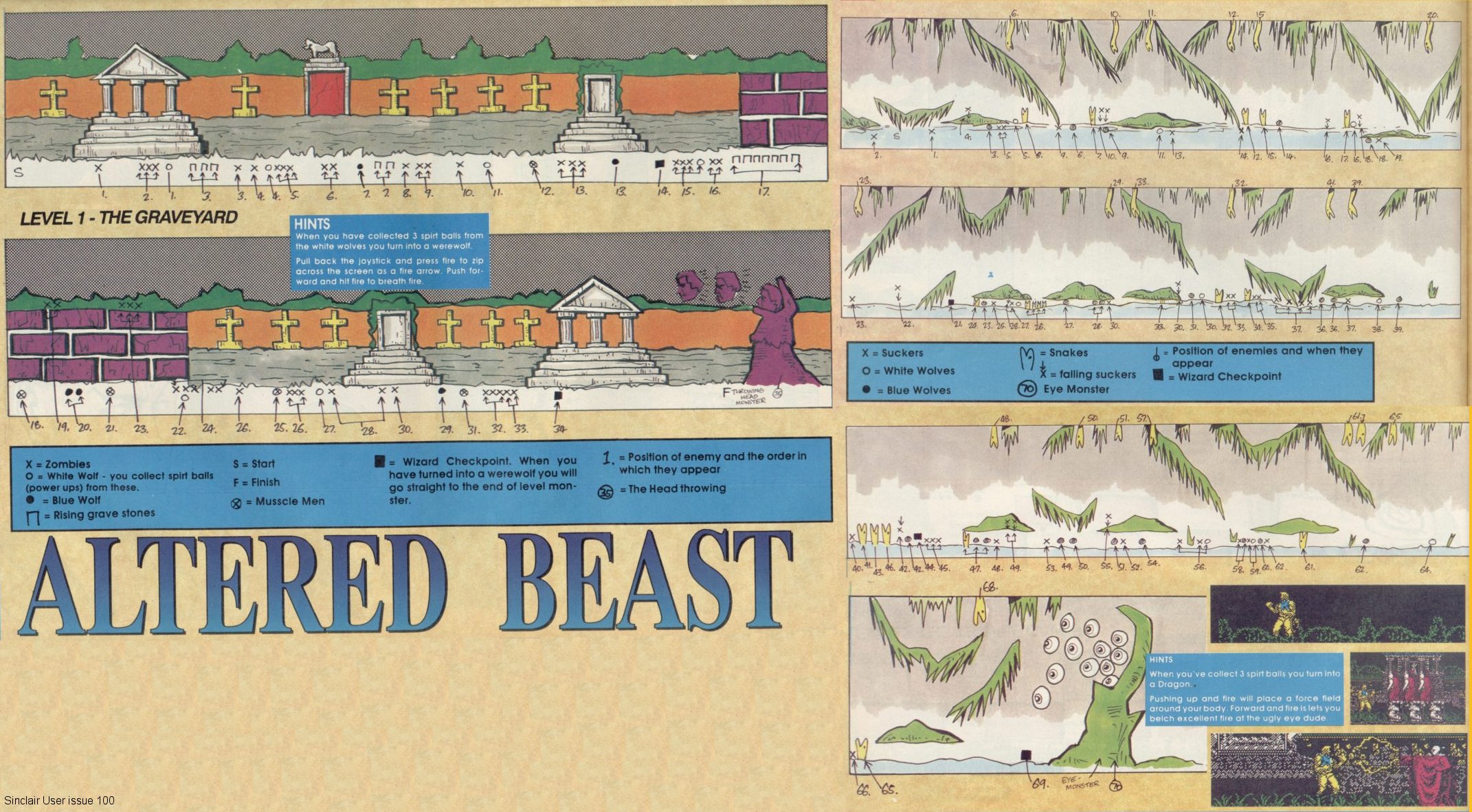 Screen from Altered Beast