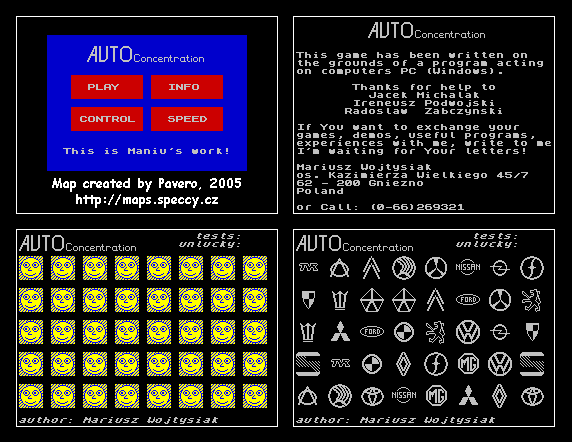 Screen from Auto Concentration