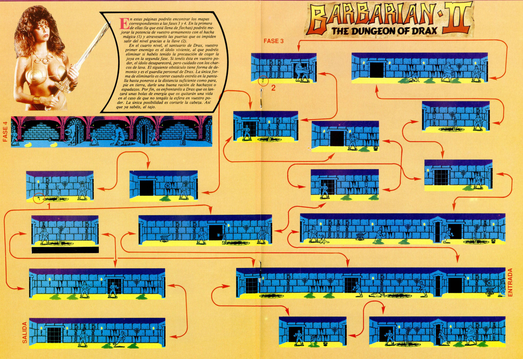 Screen from Barbarian II: The Dungeon of Drax
