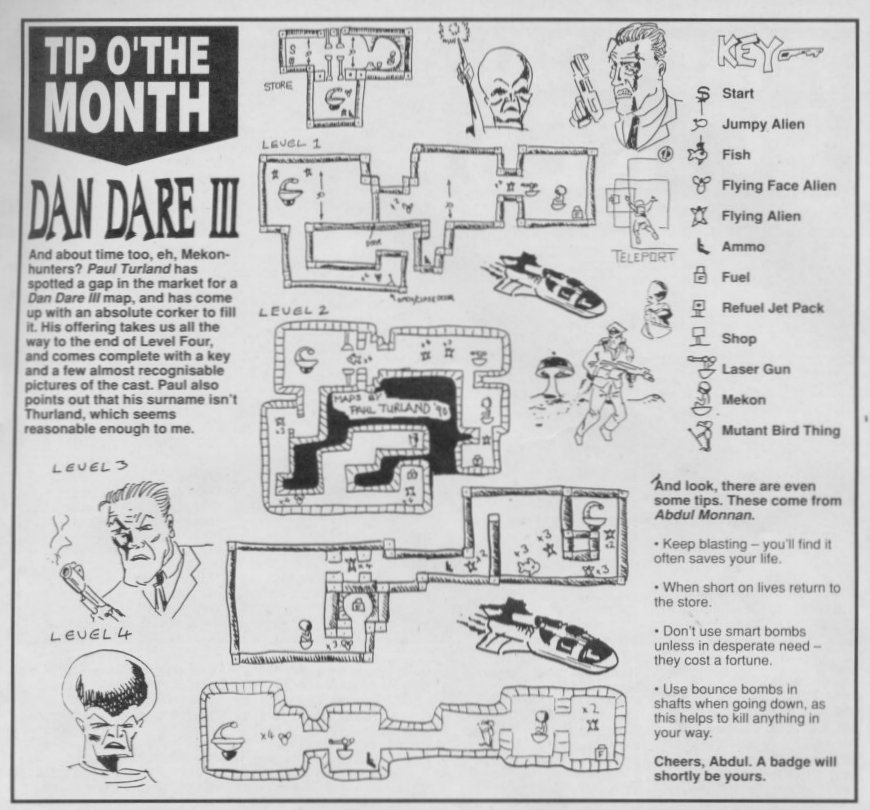Screen from Dan Dare III: The Escape
