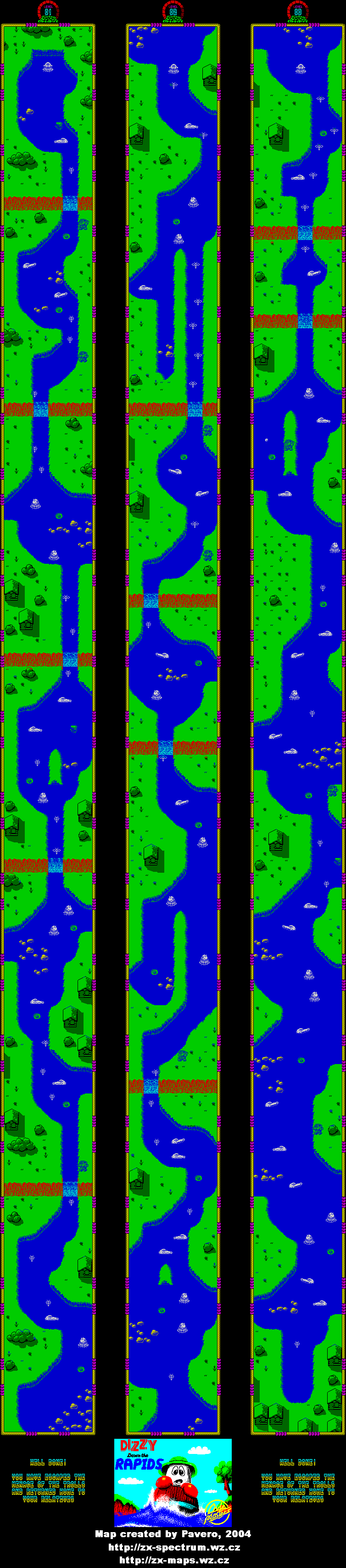 Screen from Dizzy Down the Rapids