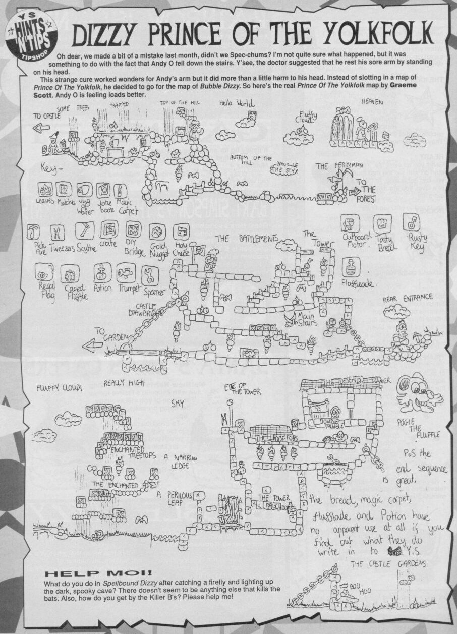 Screen from Dizzy, Prince of the YolkFolk
