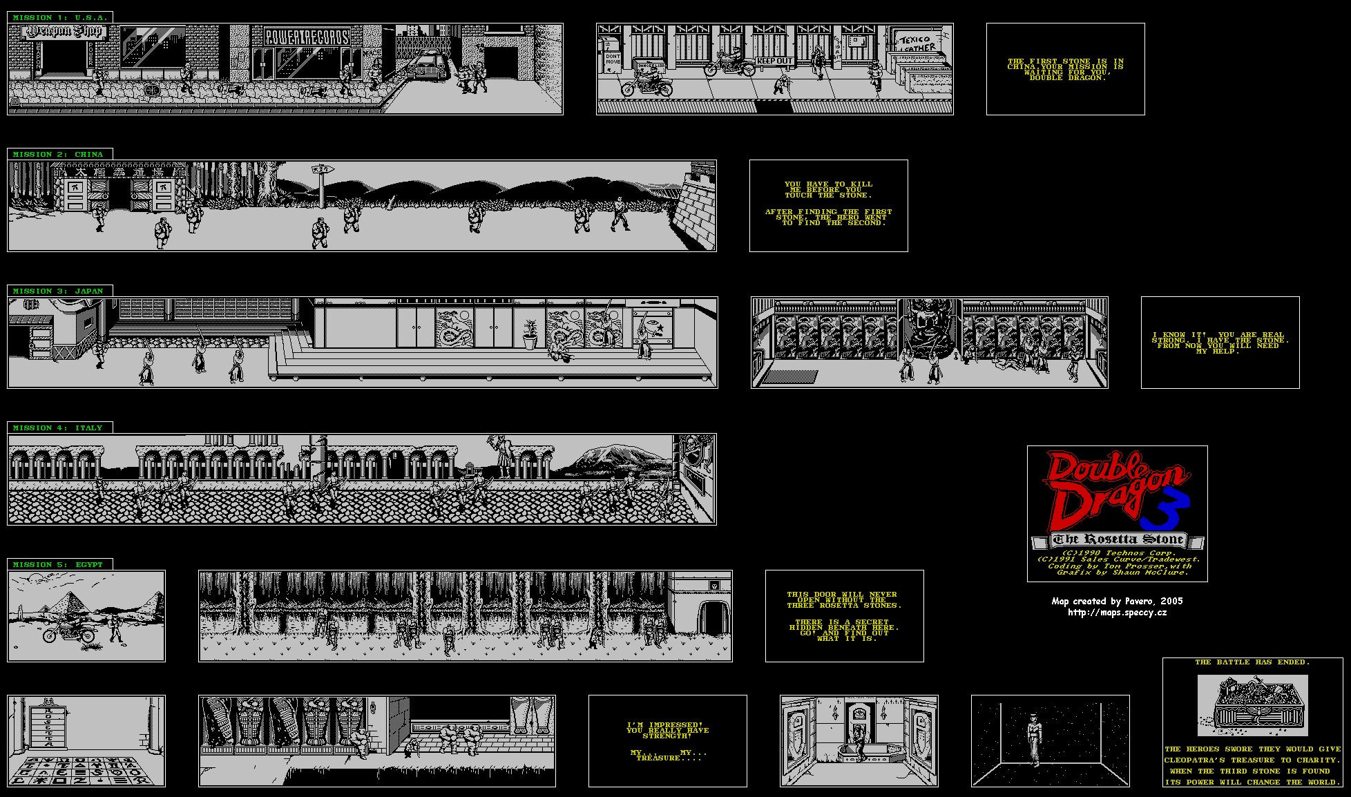 Screen from Double Dragon III: The Rosetta Stone