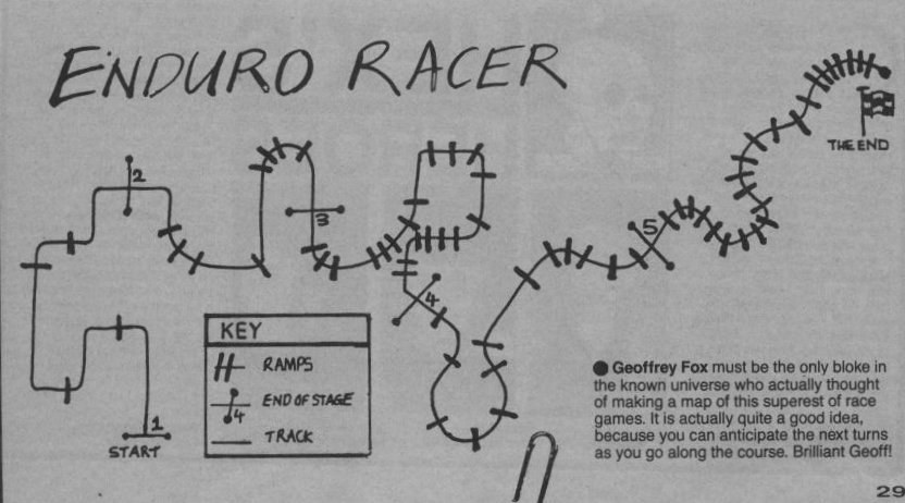 Screen from Enduro Racer