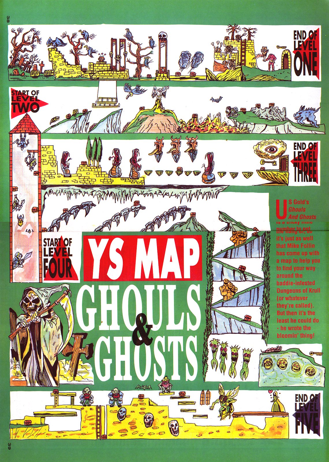 Screen from Ghouls 'n' Ghosts