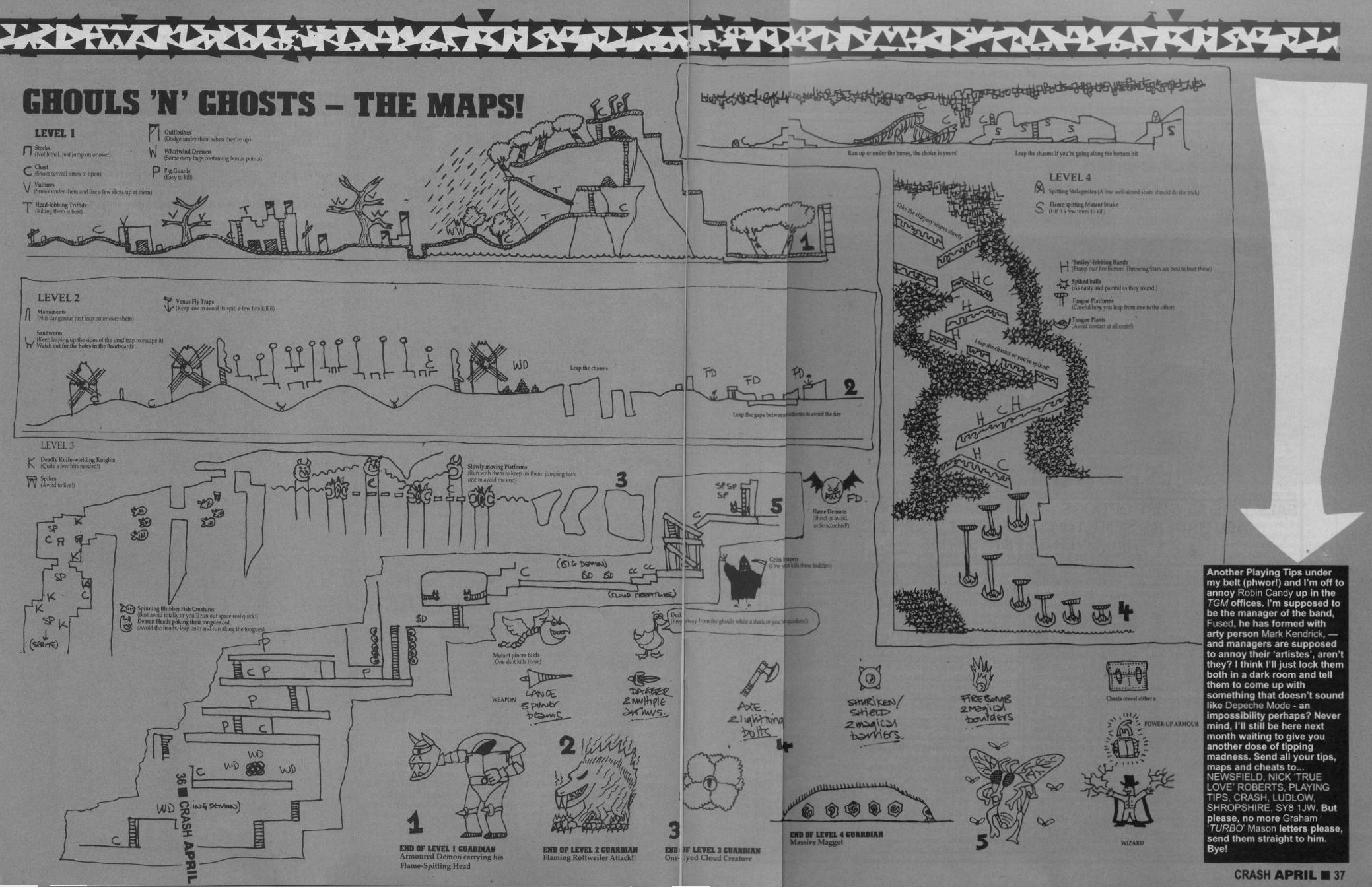 Screen from Ghouls 'n' Ghosts