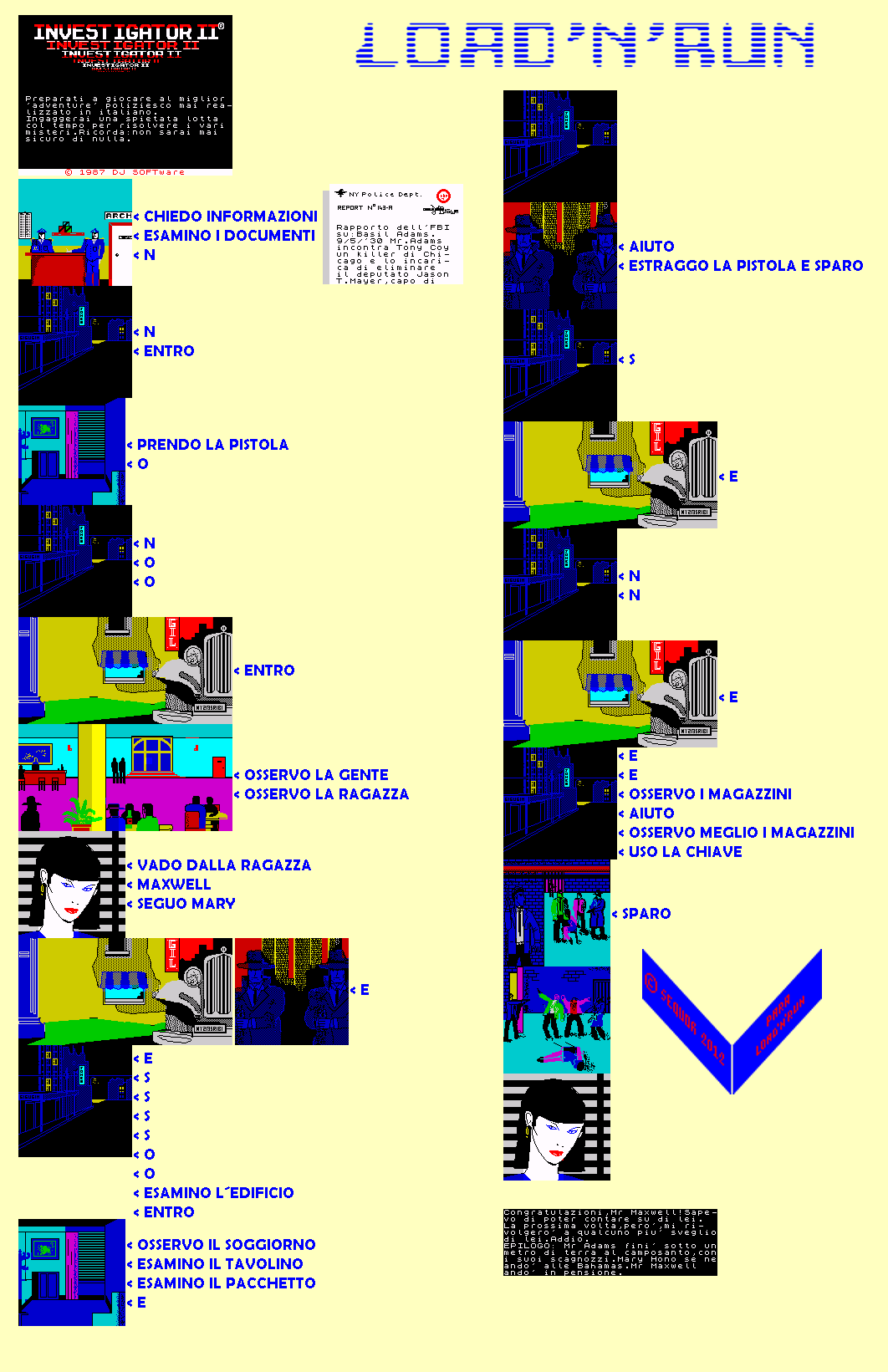 Screen from Investigator II