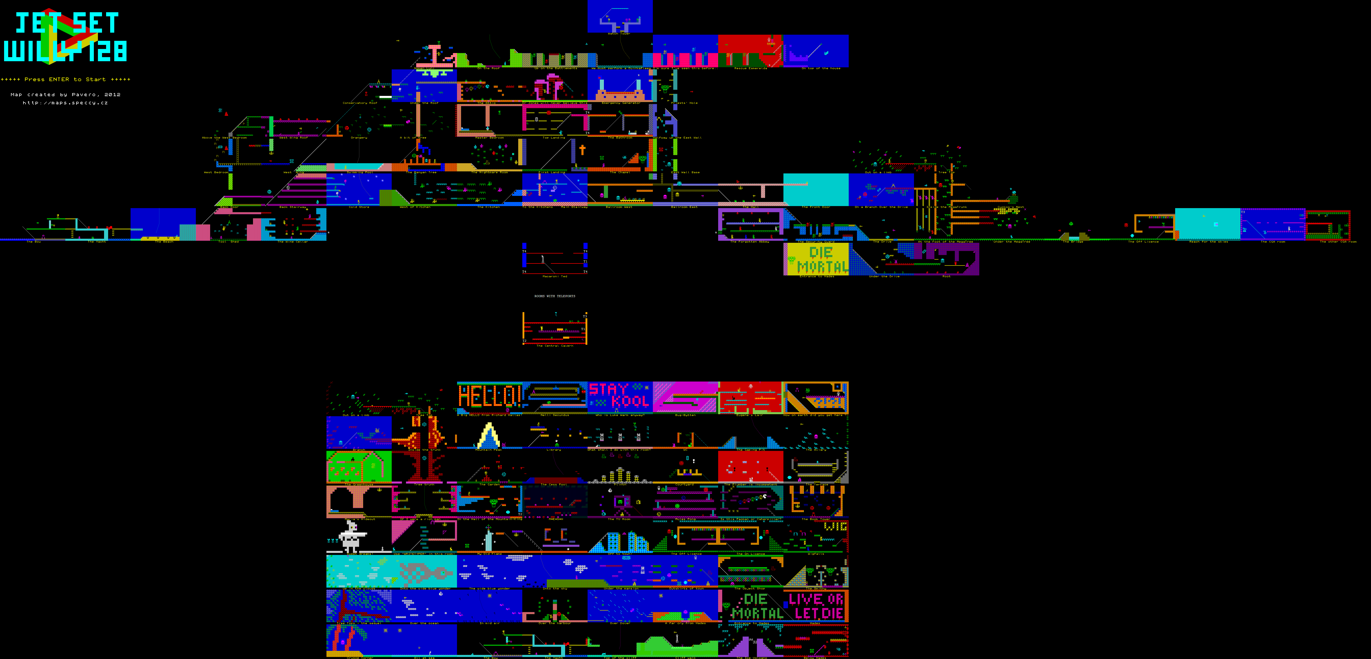 Screen from Jet Set Willy 128K