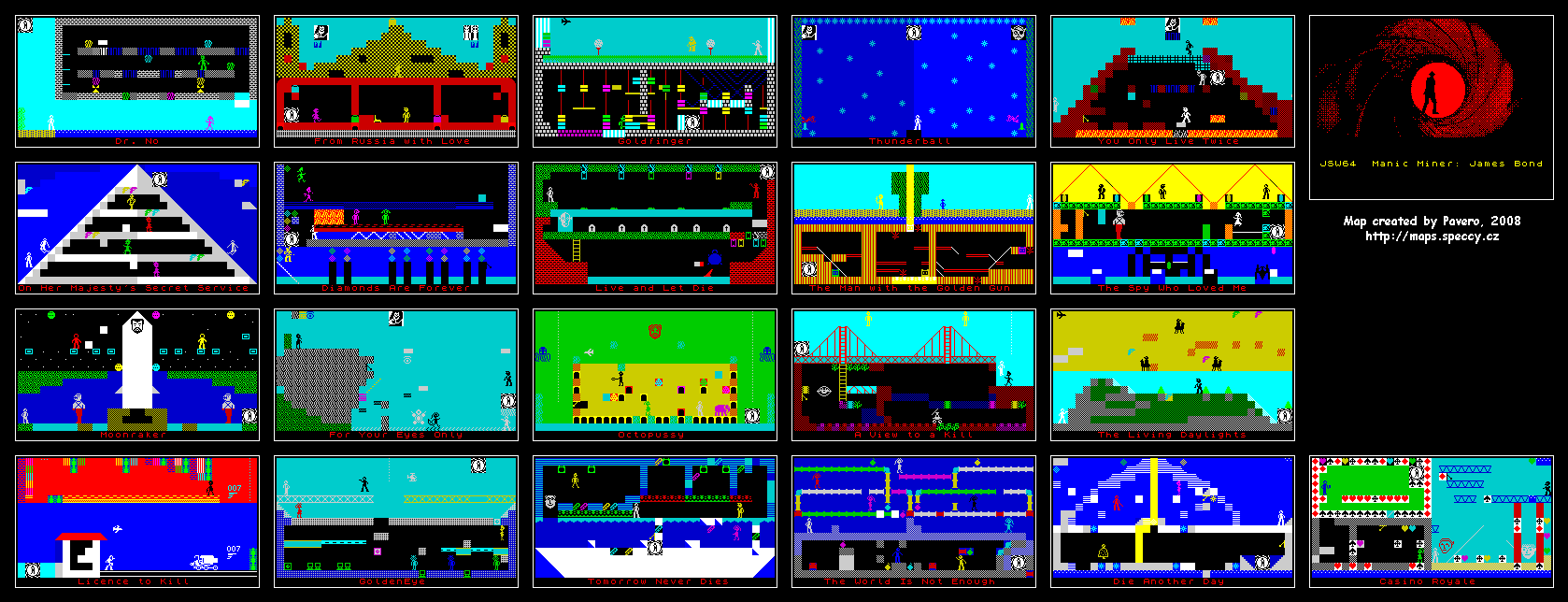 Screen from Jet Set Willy 64: Manic Miner: James Bond