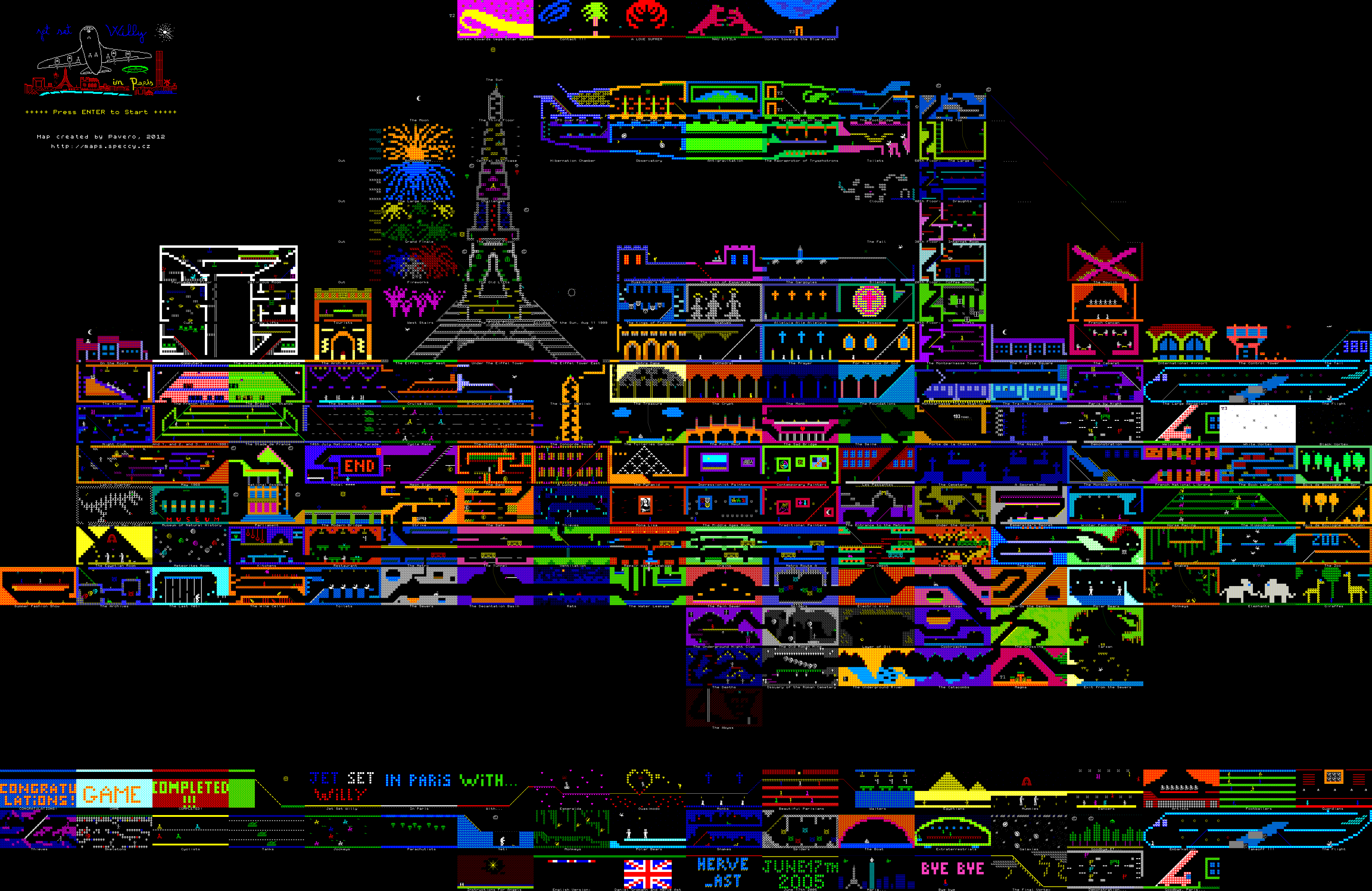 Screen from Jet Set Willy in Paris