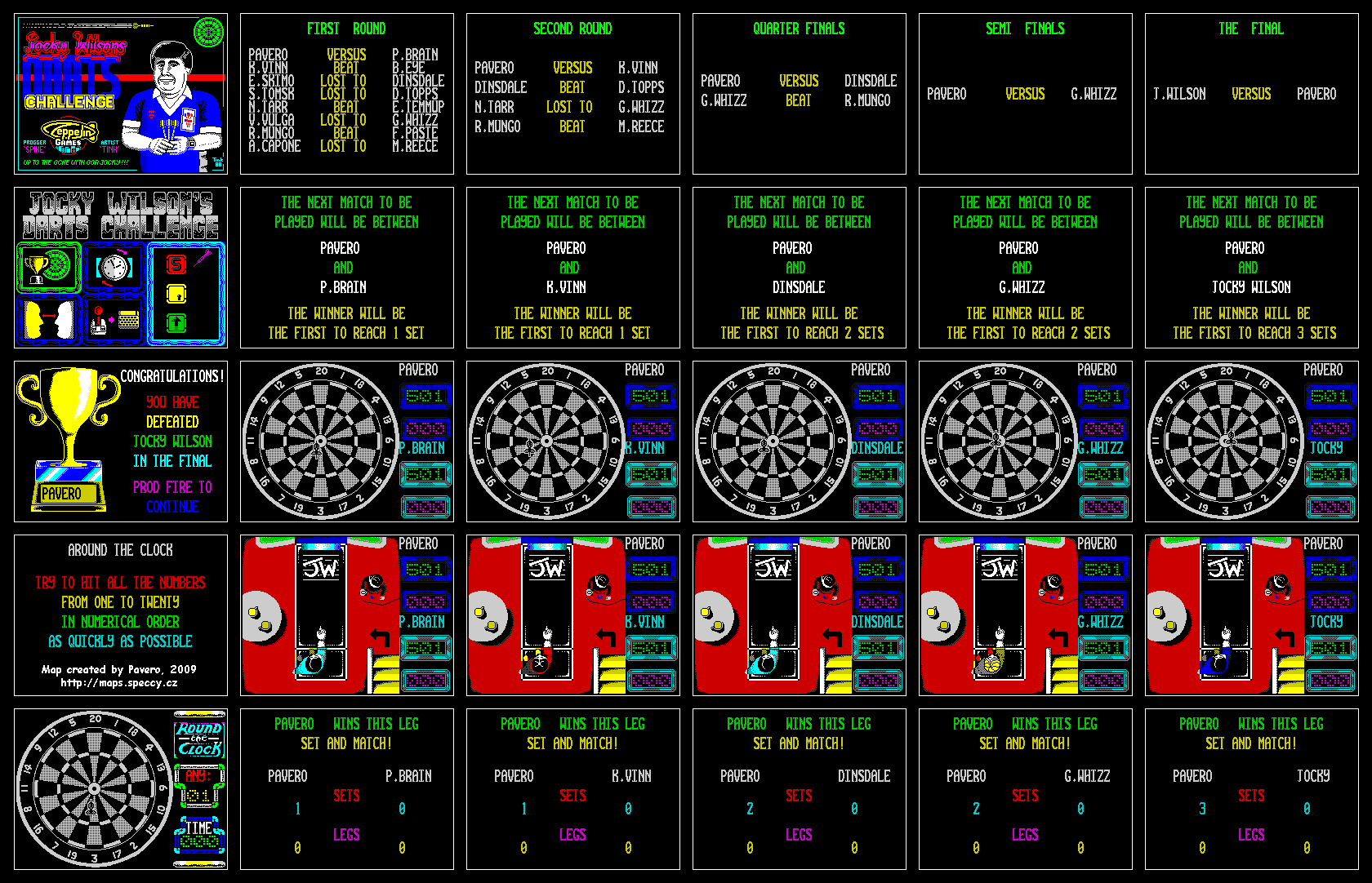 Screen from Jocky Wilson's Darts Challenge
