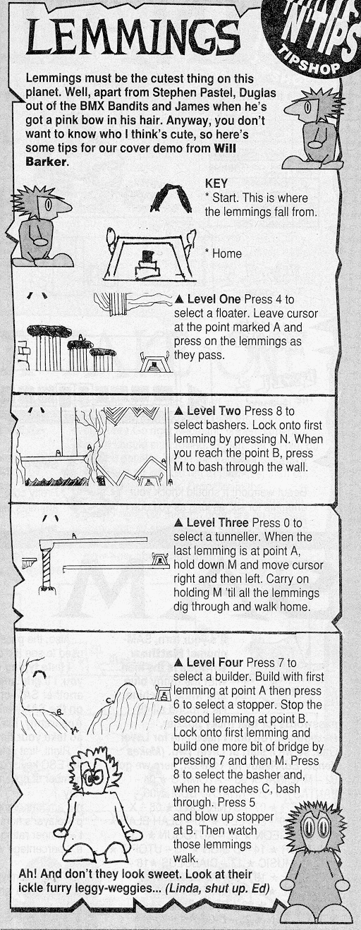 Screen from Lemmings