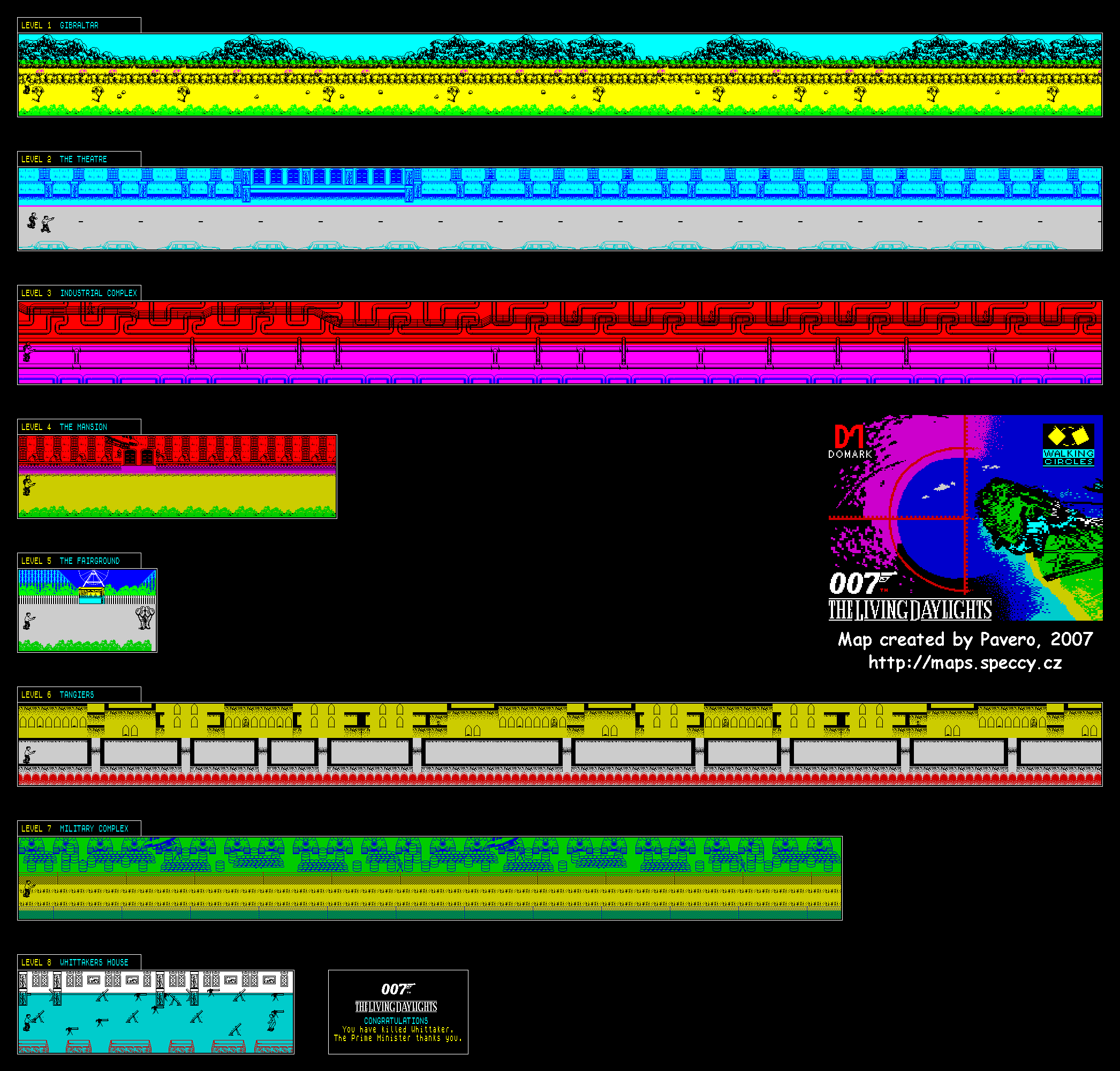 Screen from The Living Daylights - The Computer Game