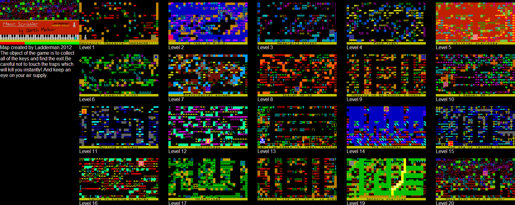 Screen from Manic Scribbler