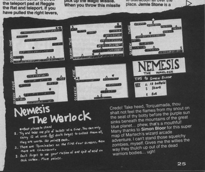 Screen from Nemesis the Warlock