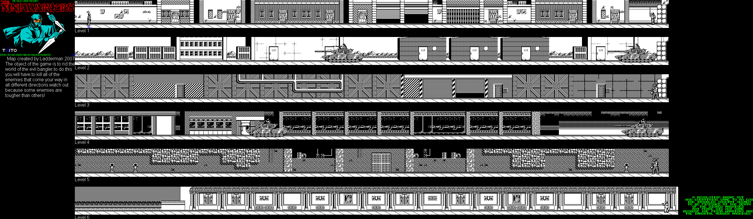 Screen from The Ninja Warriors