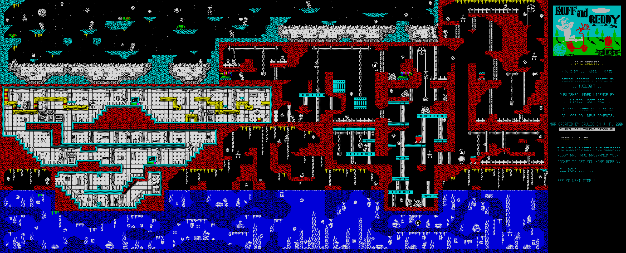 Screen from Ruff and Reddy in the Space Adventure